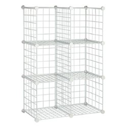 Honey-Can-Do - 6-Pack Modular Mesh Storage Cube - White - Front_Zoom