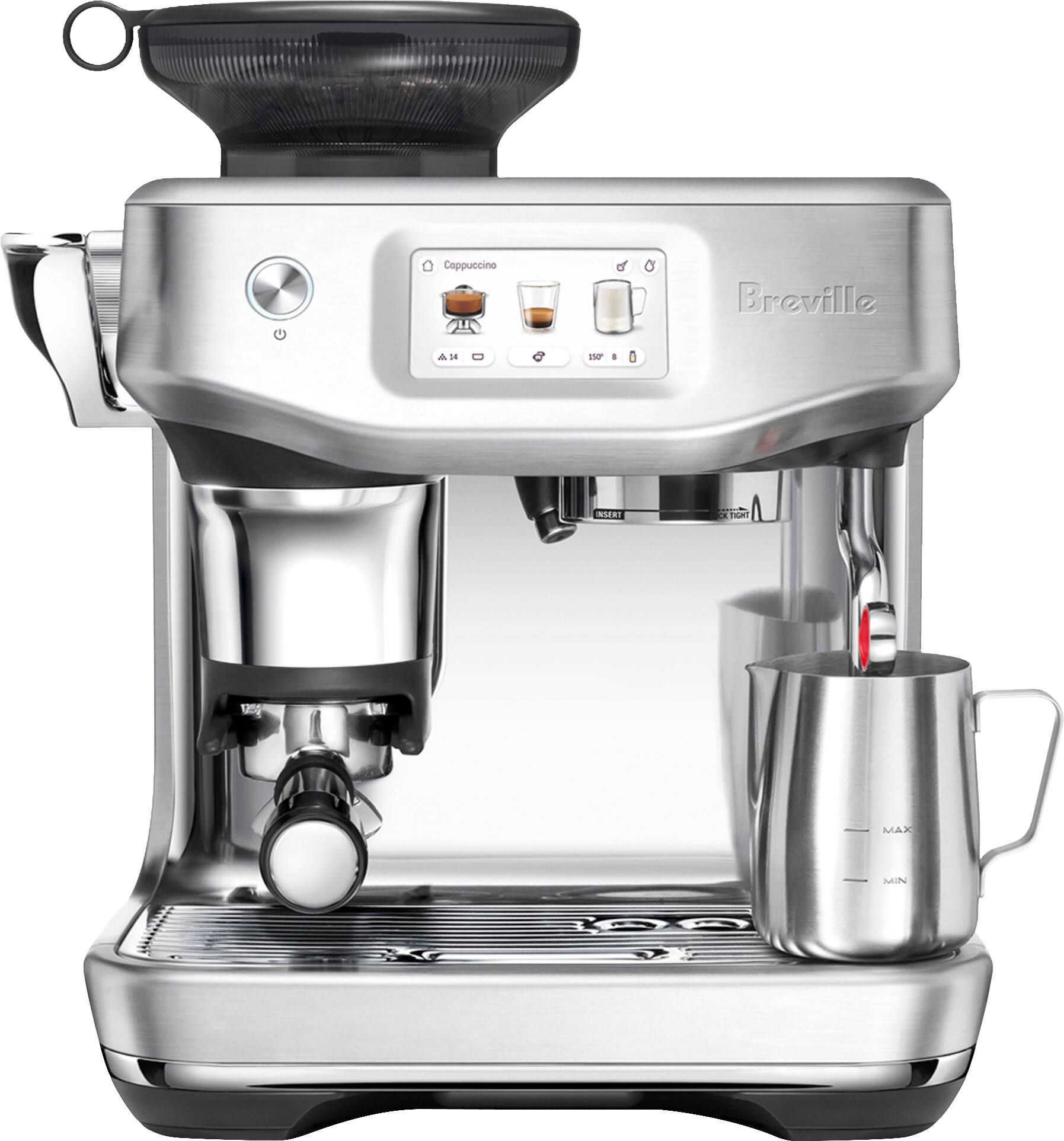 Angle. Breville - Breville Barista Touch Impress Espresso Machine - Brushed Stainless Steel.