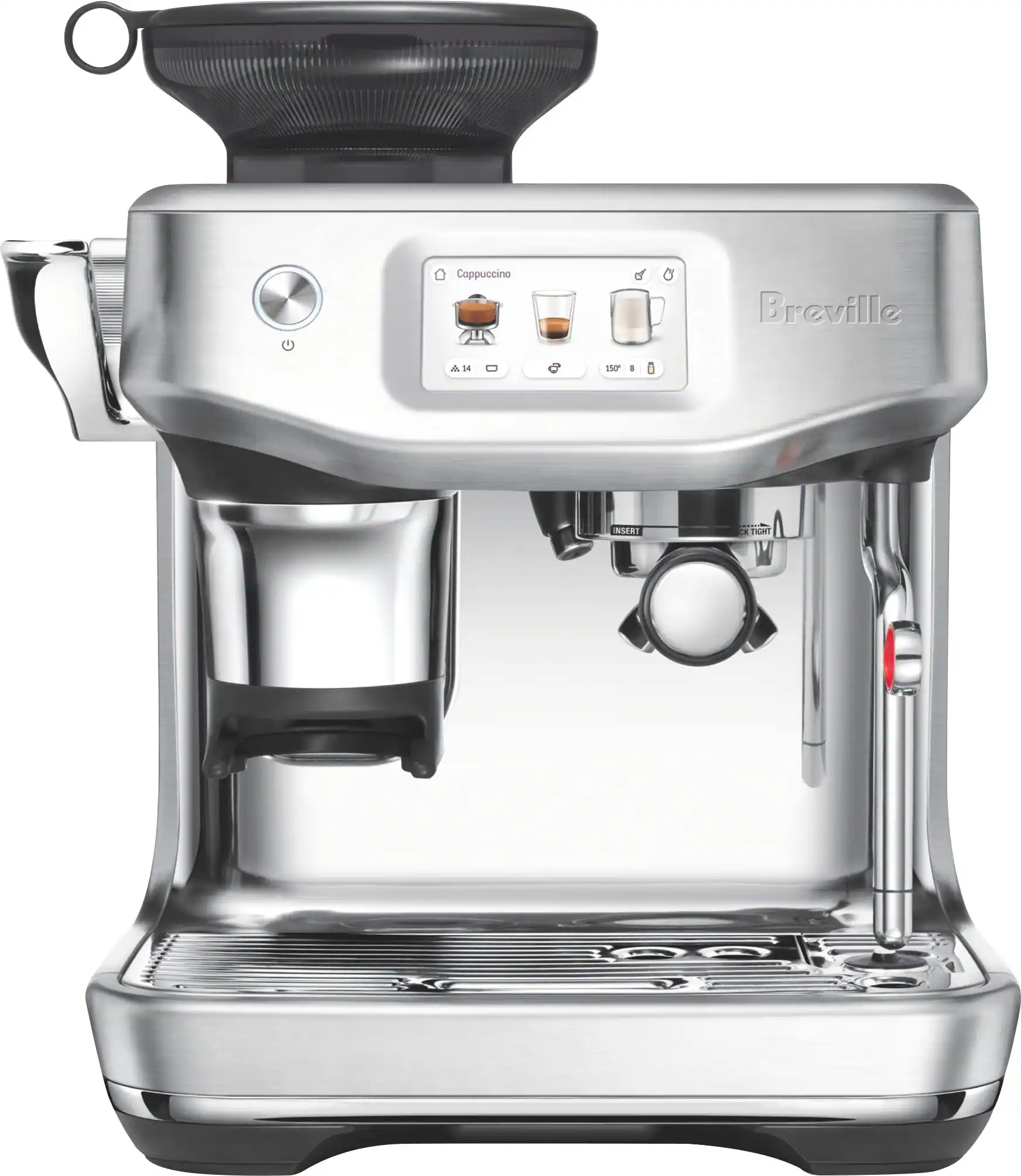 Front. Breville - Breville Barista Touch Impress Espresso Machine - Brushed Stainless Steel.