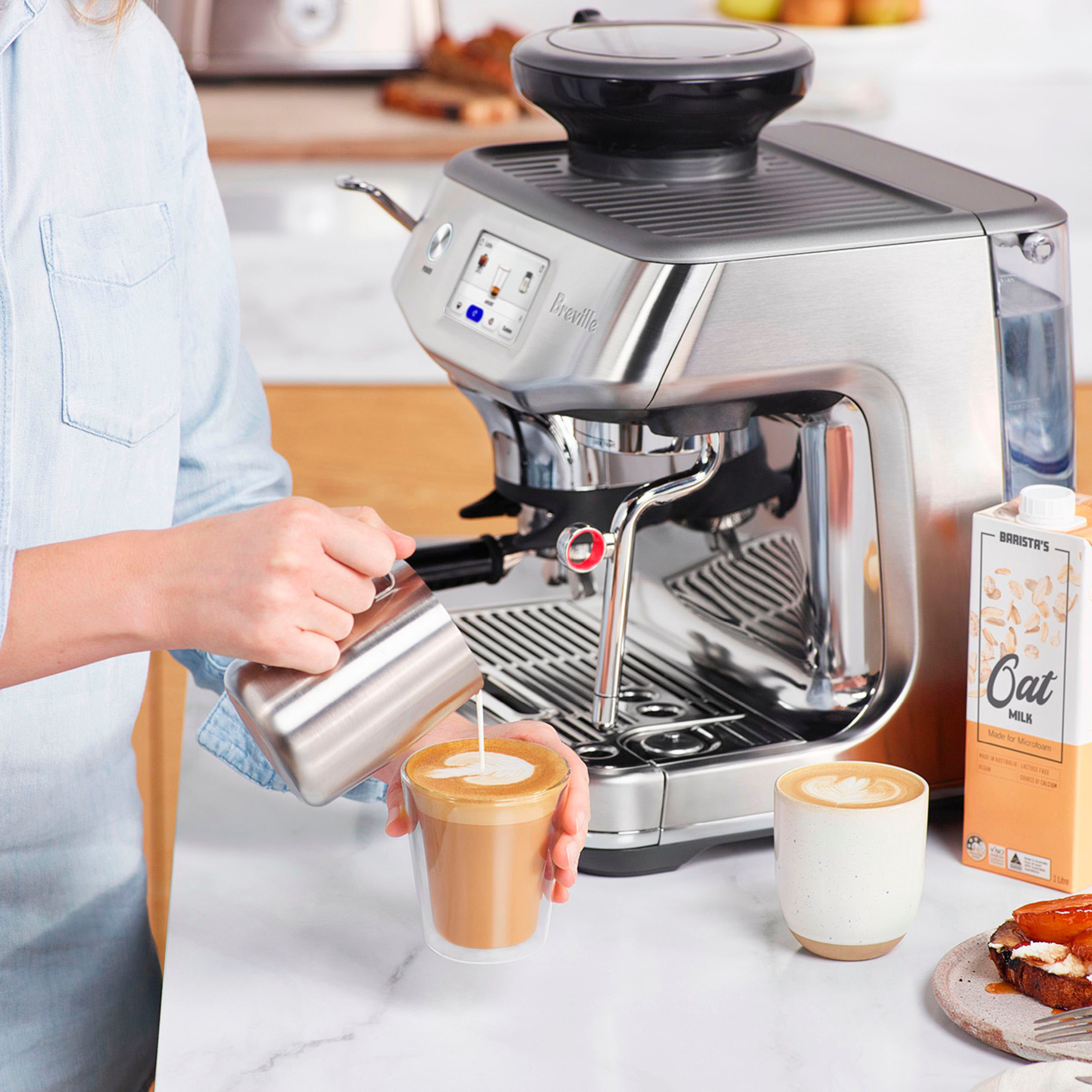 Breville Barista Touch Impress Espresso Machine Brushed Stainless Steel  BES881BSS1BNA1 - Best Buy