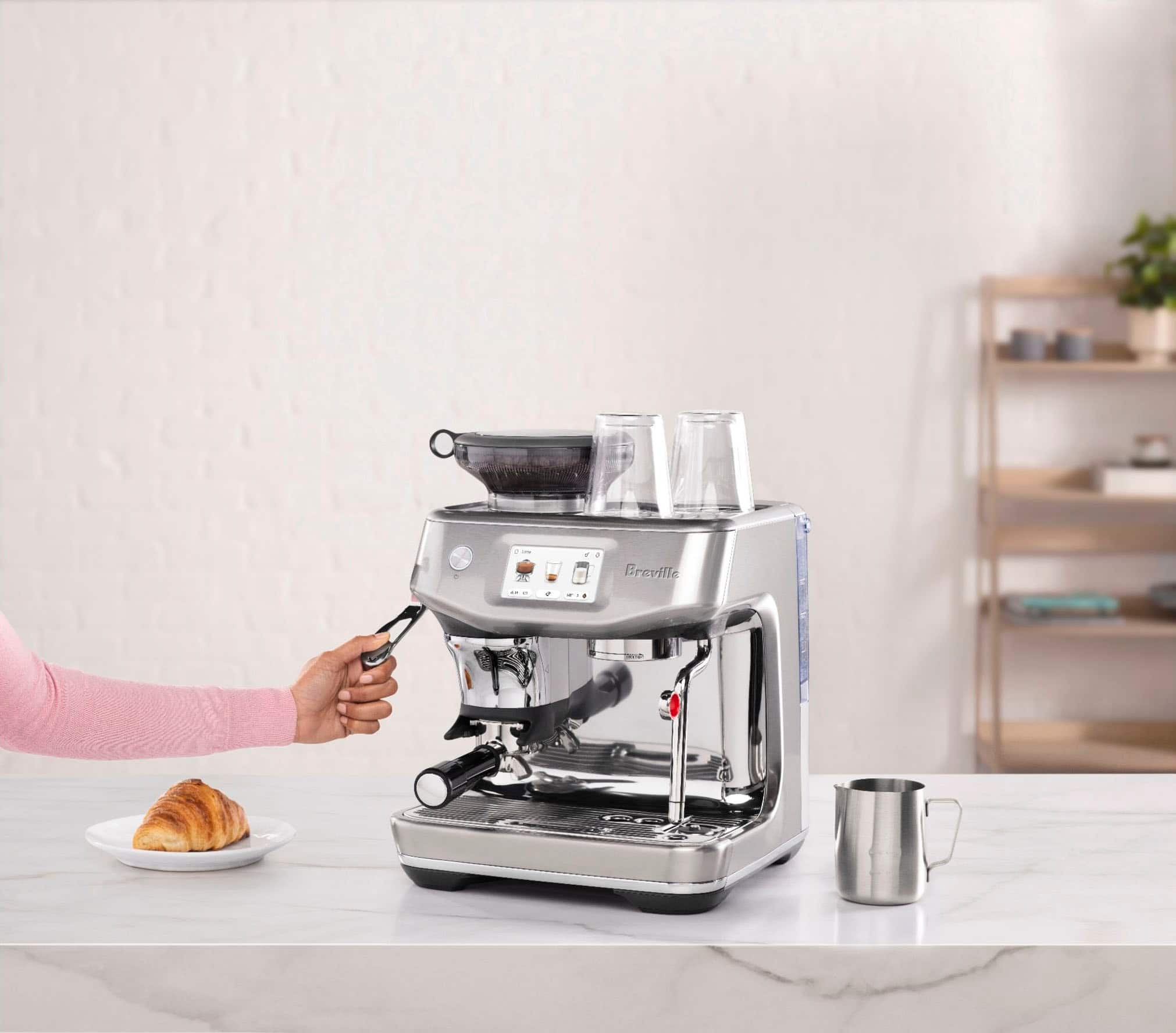 Alt View 18. Breville - Breville Barista Touch Impress Espresso Machine - Brushed Stainless Steel.