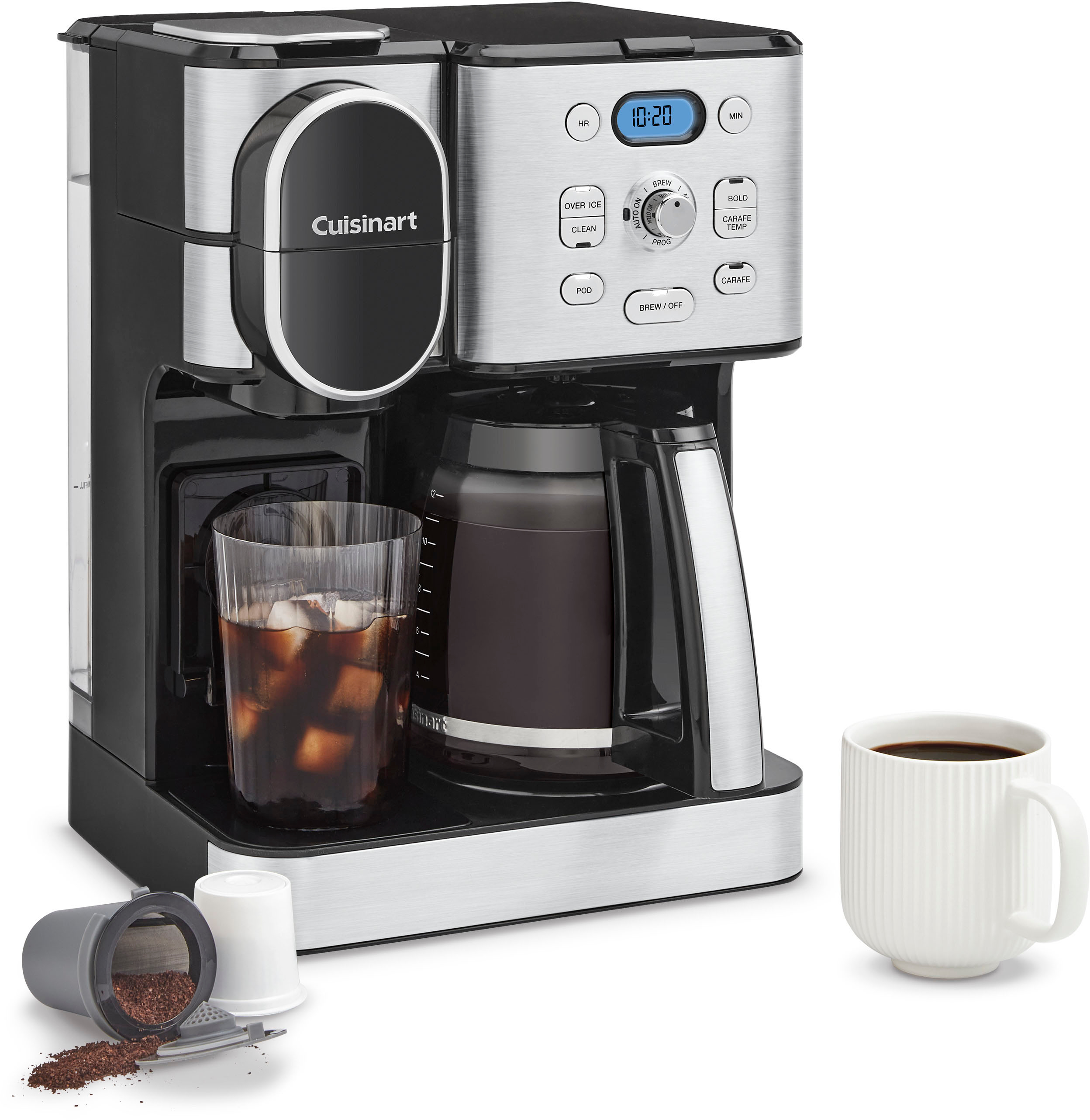 Best Buy: Cuisinart 12-Cup Coffee Maker with Hot Water System Black/Stainless  Steel CHW-12P1