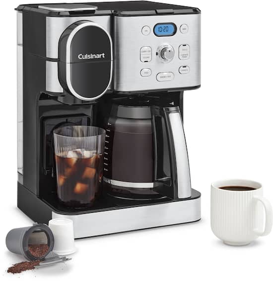 Cuisinart 12 Cup 2 In 1 Coffee Center Coffeemaker Black Stainless