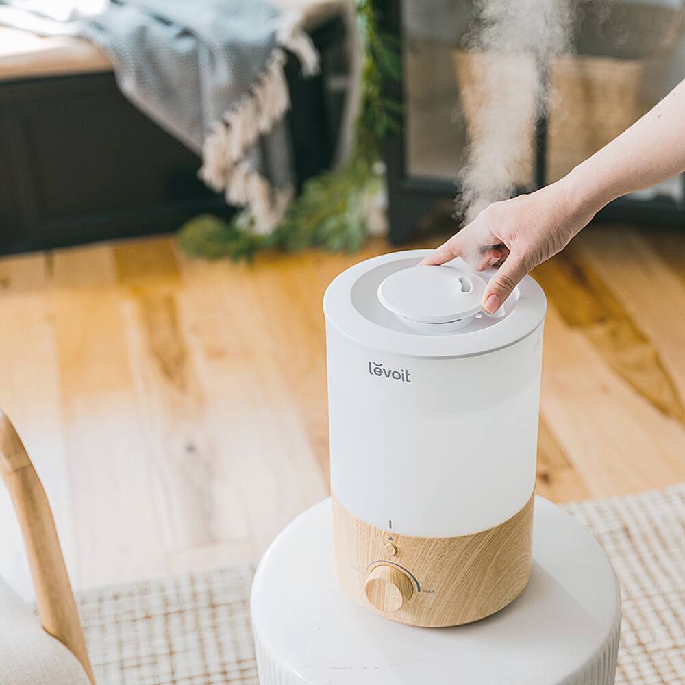 Alt View 22. Levoit - Dual 150 .79 gallon Top-Fill Ultrasonic Humidifier - White / Wood.