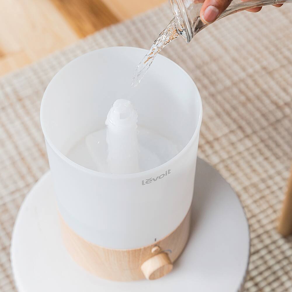 Alt View 23. Levoit - Dual 150 .79 gallon Top-Fill Ultrasonic Humidifier - White / Wood.