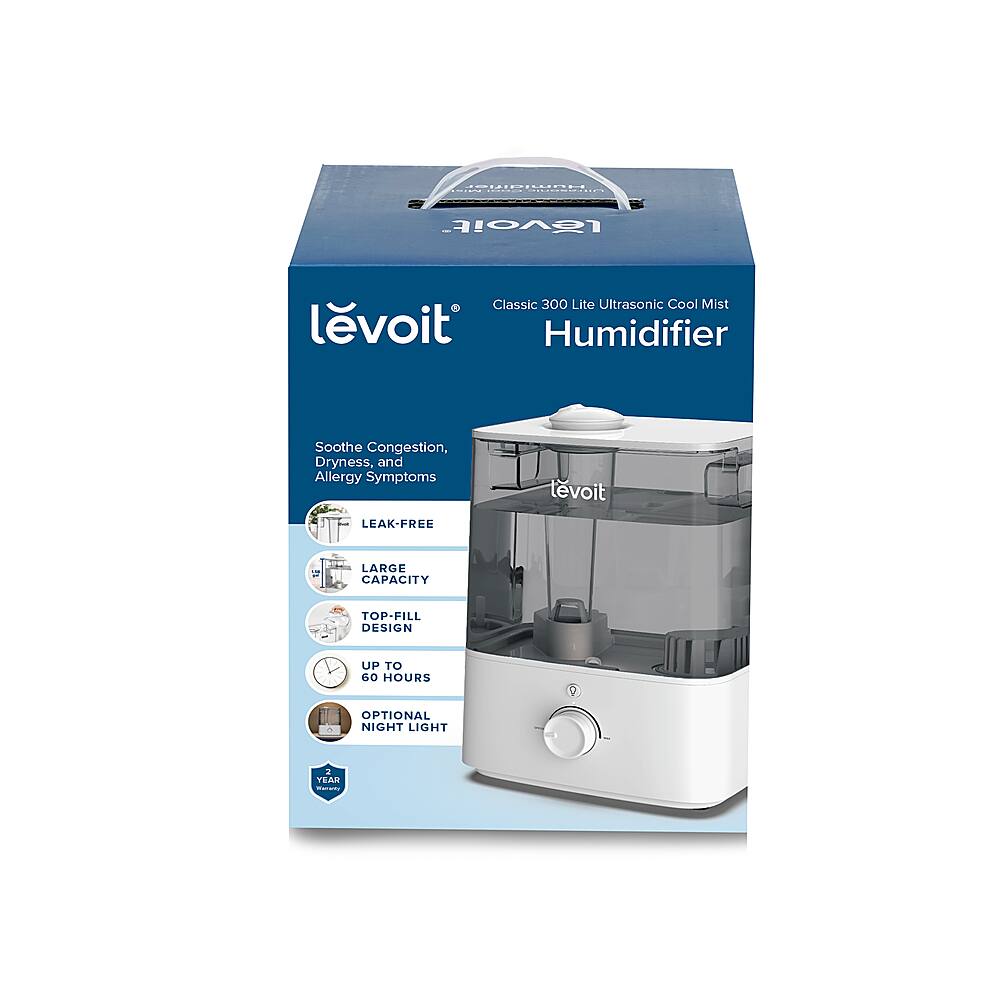 Alt View 18. Levoit - Classic 300 Lite 1.58 gallon Ultrasonic Cool Mist Humidifier - Gray.