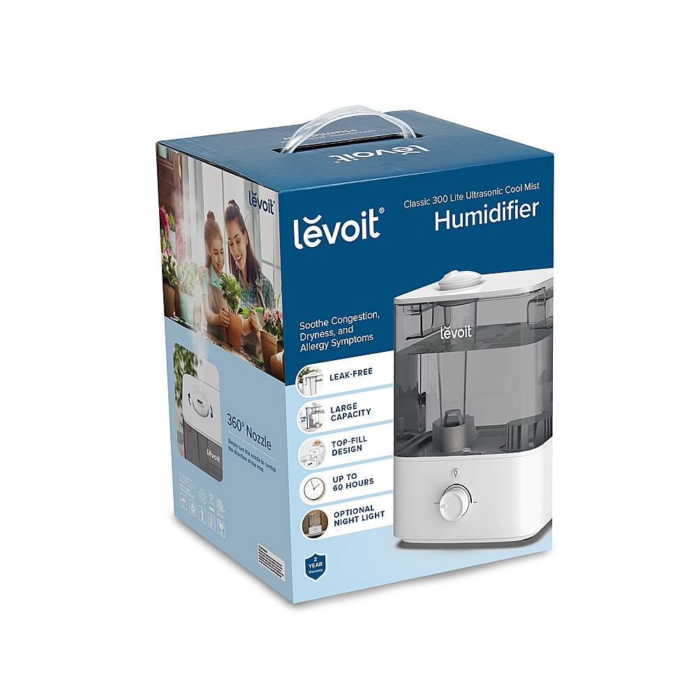Alt View 19. Levoit - Classic 300 Lite 1.58 gallon Ultrasonic Cool Mist Humidifier - Gray.