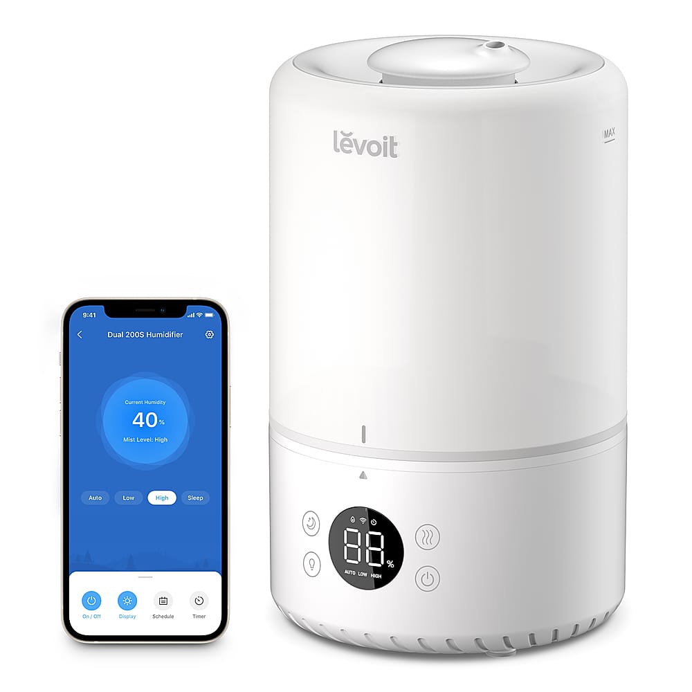 Alt View 23. Levoit - Dual 200S .79 gallon Smart Top-Fill Humidifier - White.