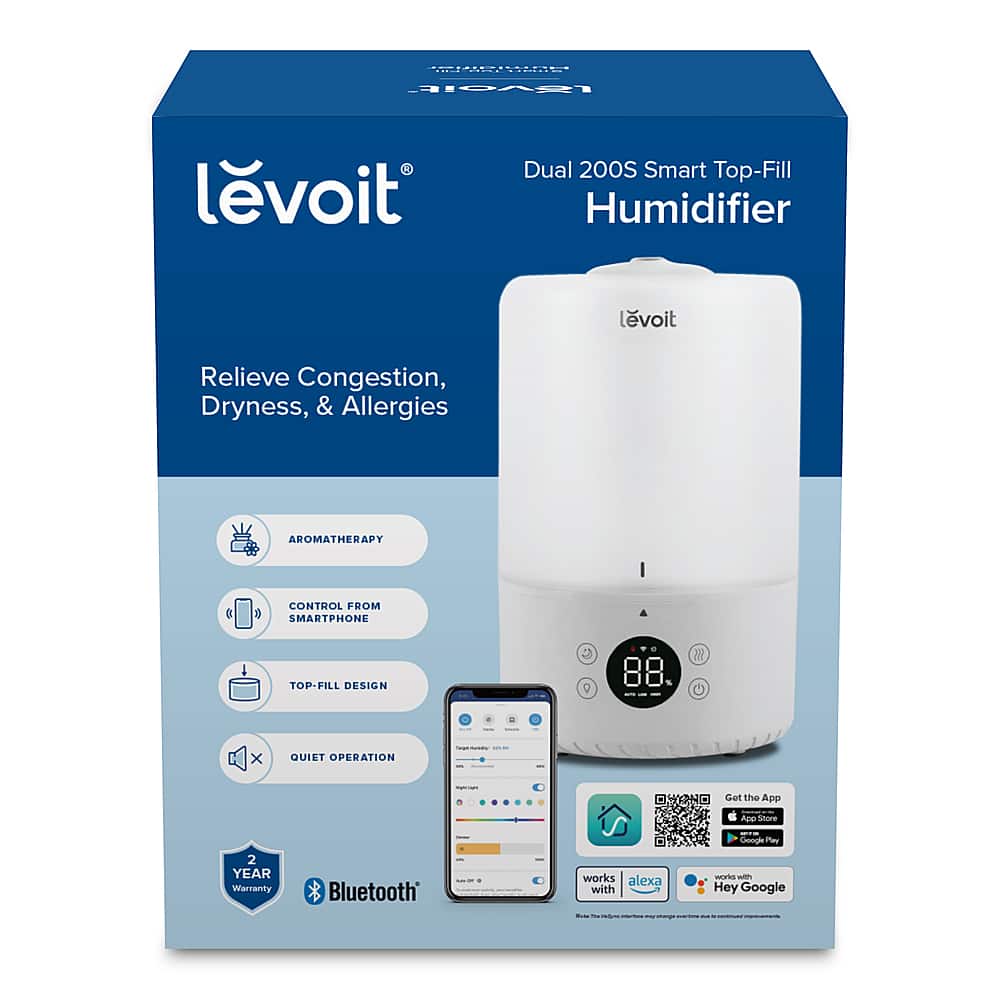 Alt View 16. Levoit - Dual 200S .79 gallon Smart Top-Fill Humidifier - White.
