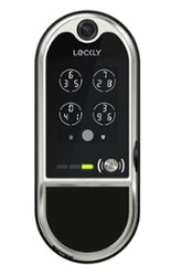 Lockly - Vision Elite Smart Lock Deadbolt with App/Electronic Guest/Touchscreen - Satin Nickel - Front_Zoom