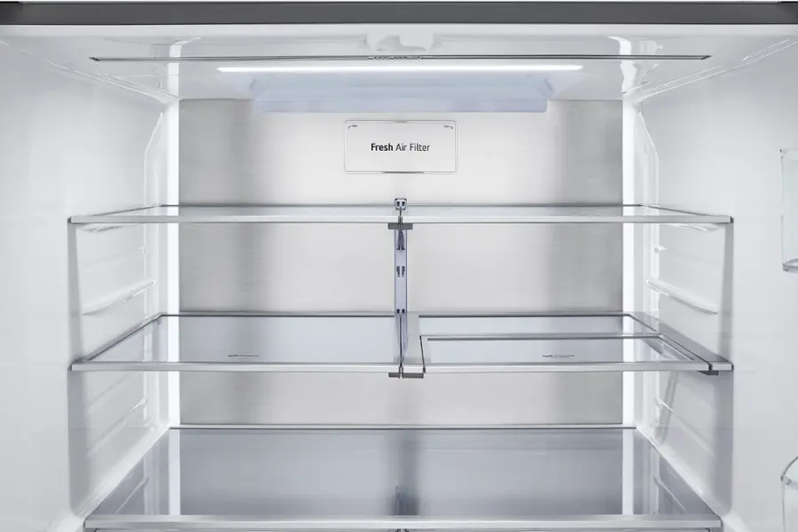 Alt View 29. LG - Counter-Depth MAX 25.5 Cu. Ft. French Door Smart Refrigerator with Mirror InstaView - Printproof Stainless Steel.