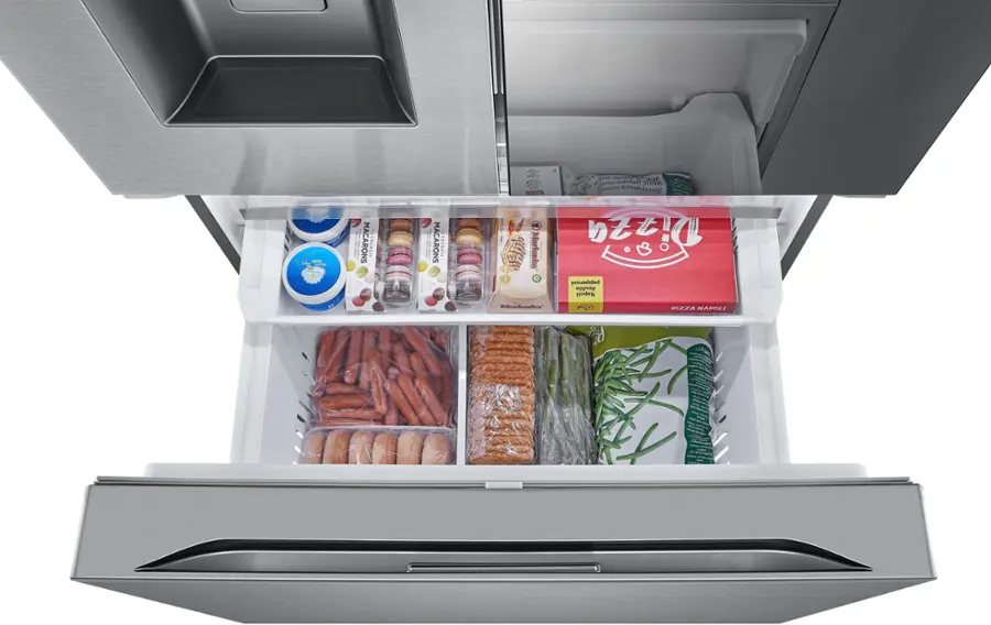 Alt View 37. LG - Counter-Depth MAX 25.5 Cu. Ft. French Door Smart Refrigerator with Mirror InstaView - Printproof Stainless Steel.