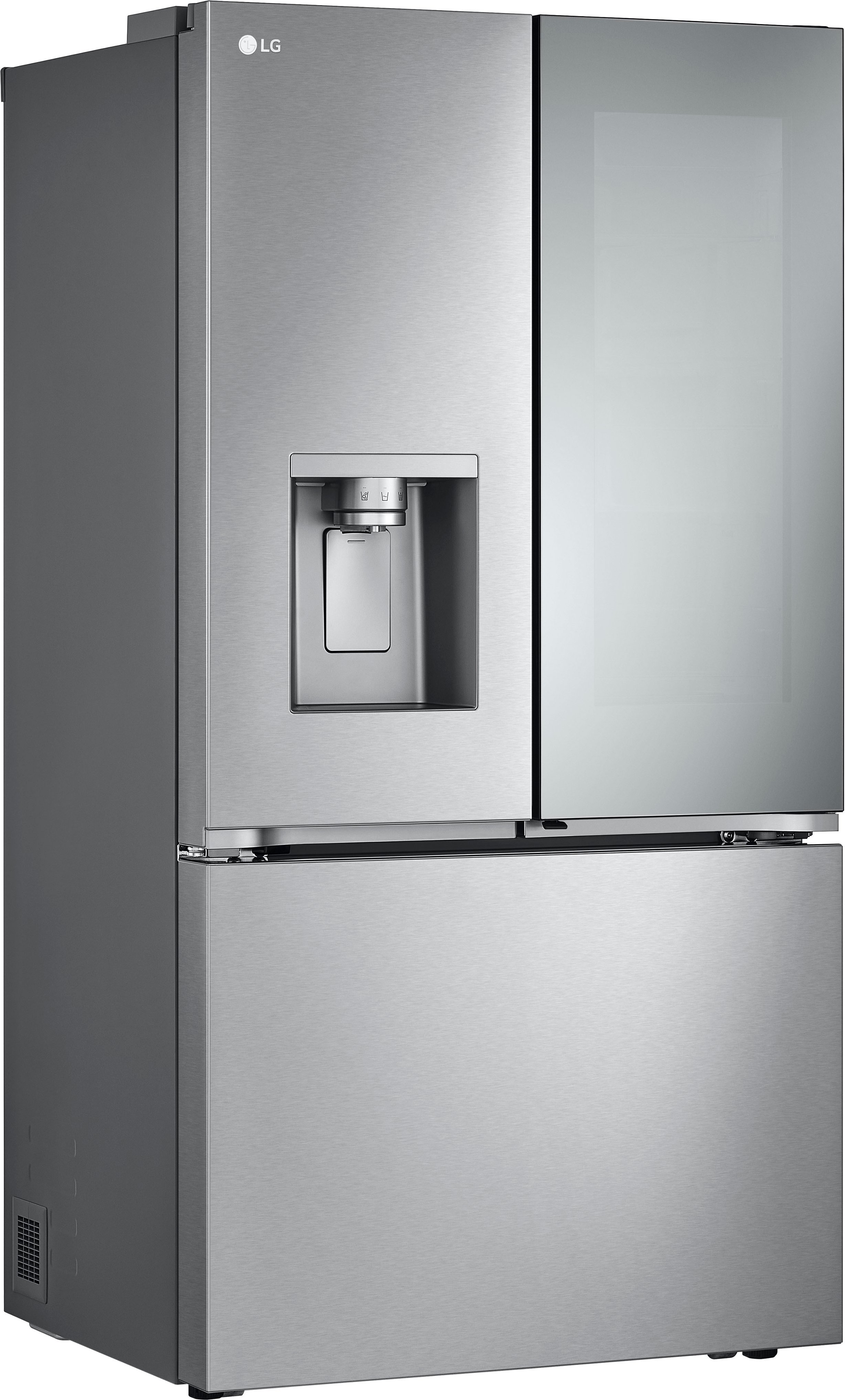 LG LRFOC2606S 36 Inch Counter-Depth MAX™ Smart French Door Refrigerator  with Extra Large 26 cu. ft. Total Capacity, WiFi, Edge-to-Edge InstaView®  Design, ThinQ®, Slim SpacePlus® Ice System, Dual Ice Makers, Door Cooling+