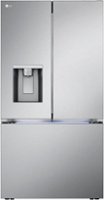 LG - Counter-Depth MAX 25.5 Cu. Ft. French Door Smart Refrigerator with Four Kinds of Ice - Stainless Steel - Front_Zoom