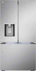 LG - 25.5 Cu. Ft. French Door Counter-Depth Smart Refrigerator with Four Kinds of Ice - Stainless Steel - Front_Zoom