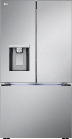 LG - Counter-Depth MAX 25.5 Cu. Ft. French Door Smart Refrigerator with Four Kinds of Ice - Stainless Steel