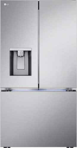 LG - 36-in Wide Counter-Depth MAX 25.5 Cu. Ft. French Door Smart Refrigerator with Four Kinds of Ice - Stainless Steel