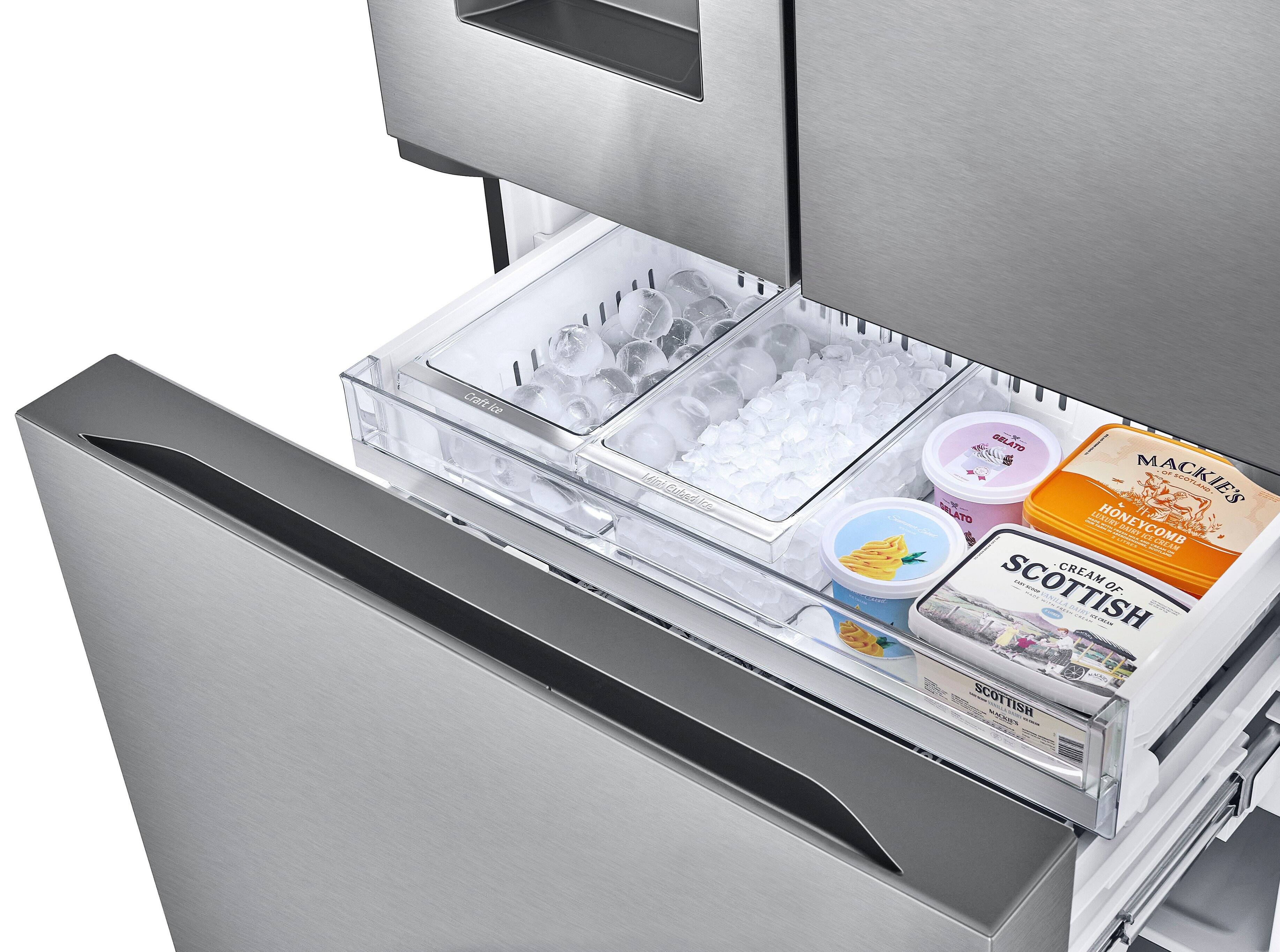 Zoom in on Alt View 22. LG - Counter-Depth MAX 25.5 Cu. Ft. French Door Smart Refrigerator with Four Kinds of Ice - Printproof Stainless Steel.