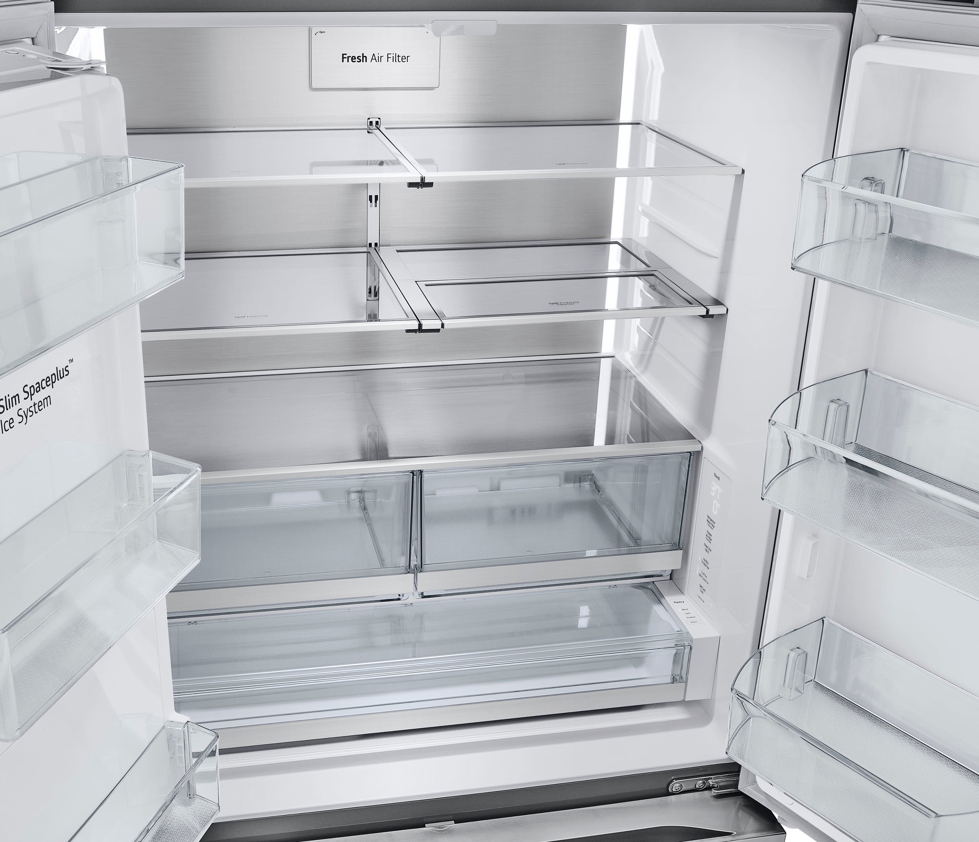 Alt View 30. LG - Counter-Depth MAX 25.5 Cu. Ft. French Door Smart Refrigerator with Four Kinds of Ice - Printproof Stainless Steel.