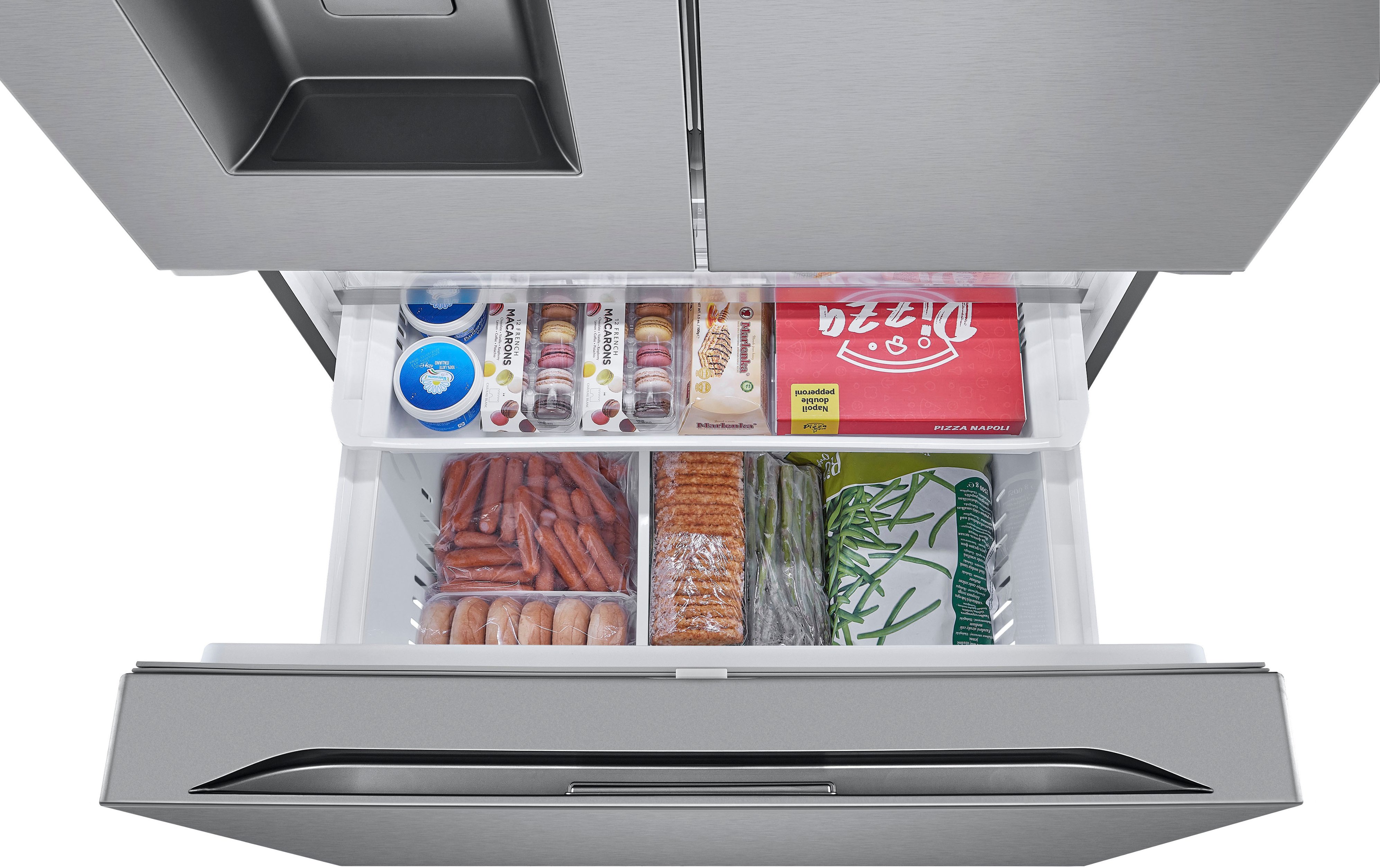 Alt View 34. LG - Counter-Depth MAX 25.5 Cu. Ft. French Door Smart Refrigerator with Four Kinds of Ice - Printproof Stainless Steel.
