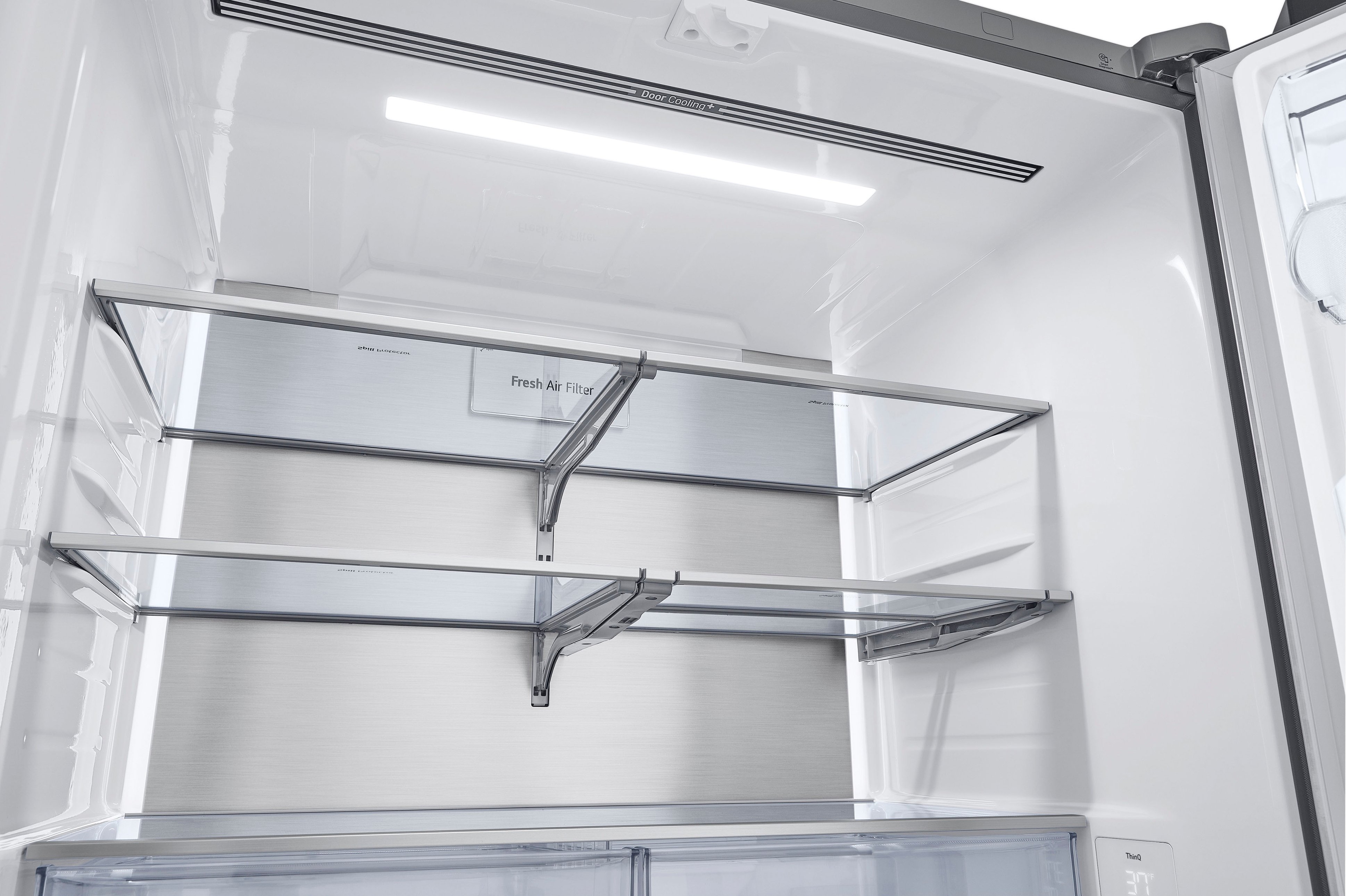 Alt View 13. LG - Counter-Depth MAX 25.5 Cu. Ft. French Door Smart Refrigerator with Four Kinds of Ice - Printproof Stainless Steel.