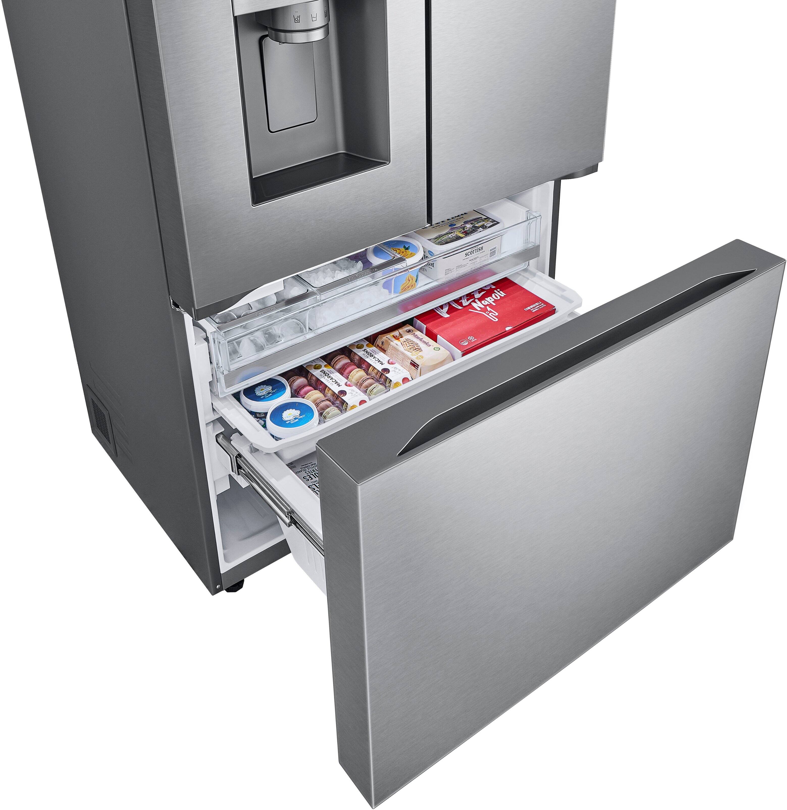 Alt View 37. LG - Counter-Depth MAX 25.5 Cu. Ft. French Door Smart Refrigerator with Four Kinds of Ice - Printproof Stainless Steel.