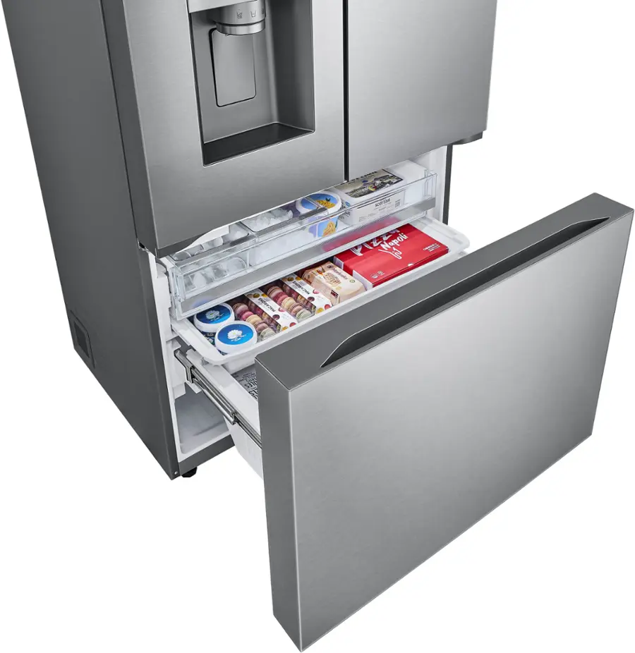 Alt View 37. LG - Counter-Depth MAX 25.5 Cu. Ft. French Door Smart Refrigerator with Four Kinds of Ice - Printproof Stainless Steel.