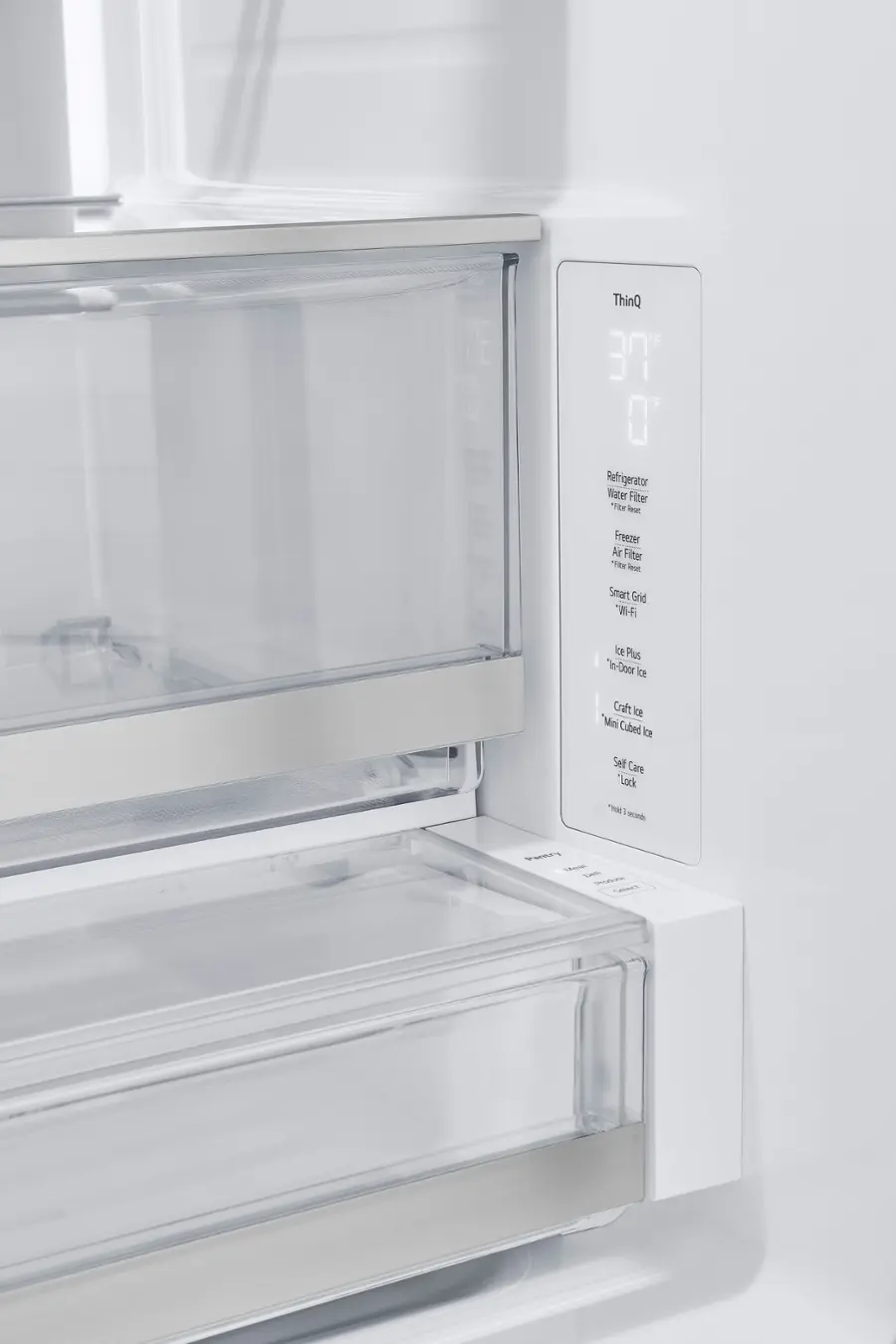 Alt View 14. LG - Counter-Depth MAX 25.5 Cu. Ft. French Door Smart Refrigerator with Four Kinds of Ice - Printproof Stainless Steel.
