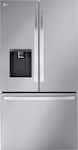 LG - 36-in Wide Counter-Depth MAX 25.5 Cu. Ft. French Door Smart Refrigerator with Dual Ice - Stainless Steel