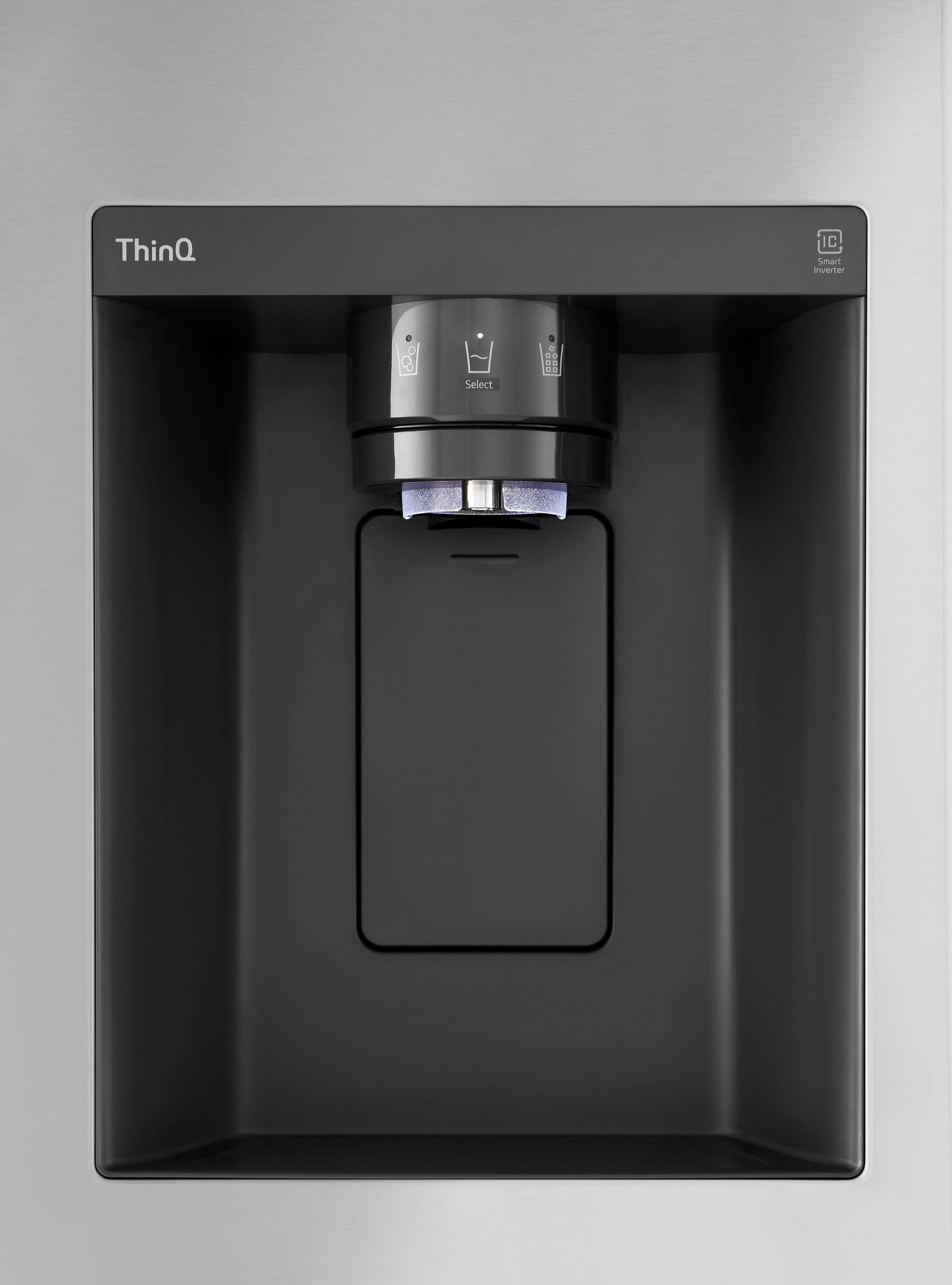 Alt View 18. LG - Counter-Depth MAX 25.5 Cu. Ft. French Door Smart Refrigerator with Dual Ice - PrintProof Stainless Steel.