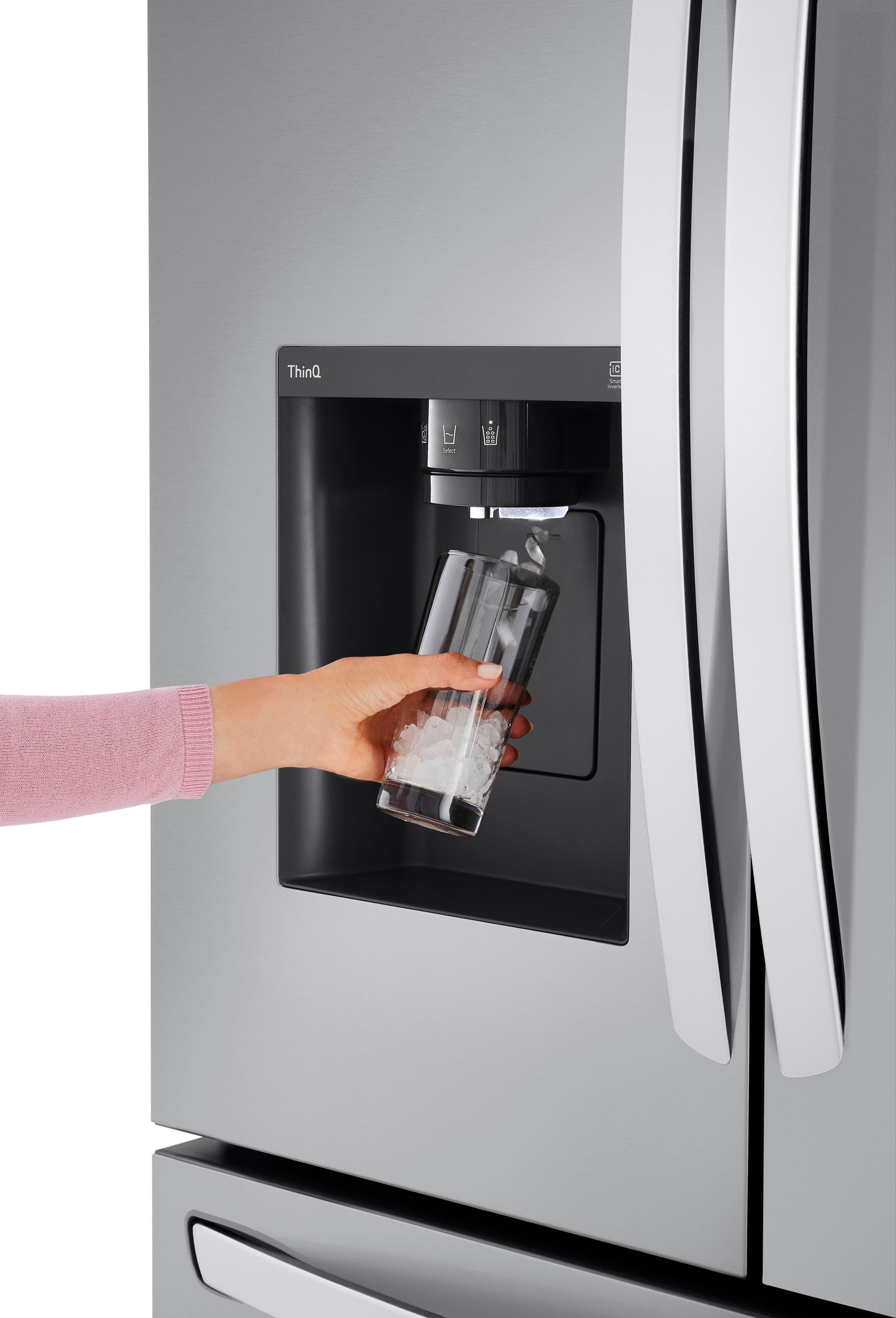 Alt View 19. LG - Counter-Depth MAX 25.5 Cu. Ft. French Door Smart Refrigerator with Dual Ice - PrintProof Stainless Steel.