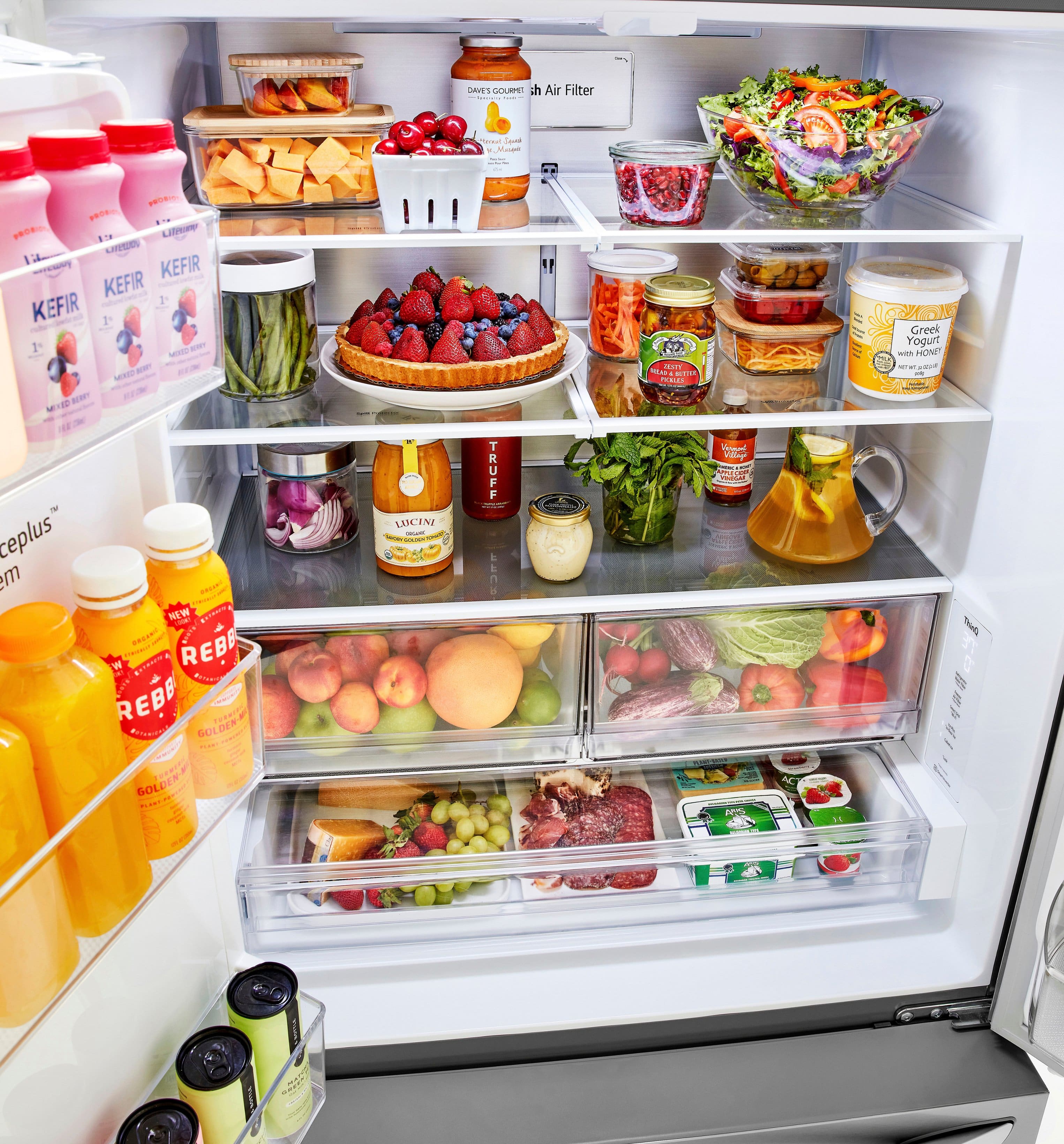 Alt View 26. LG - Counter-Depth MAX 25.5 Cu. Ft. French Door Smart Refrigerator with Dual Ice - PrintProof Stainless Steel.