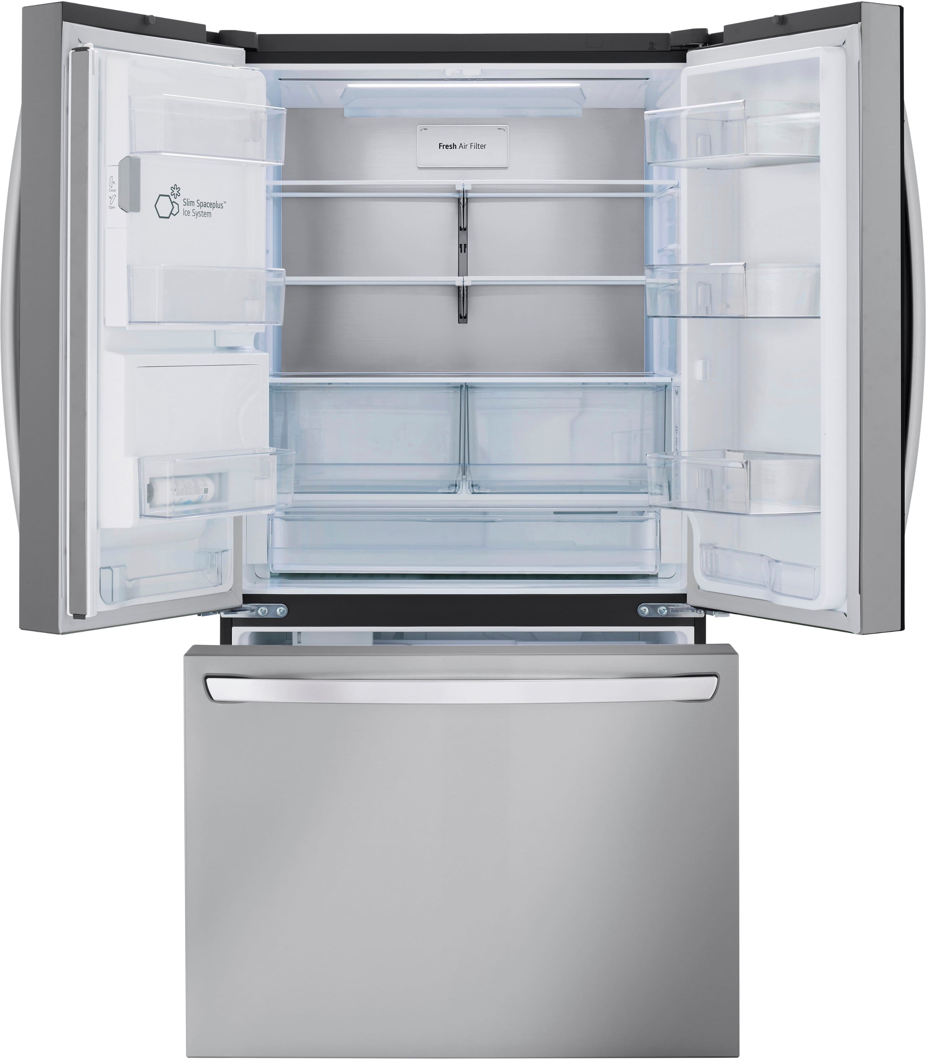 Alt View 13. LG - Counter-Depth MAX 25.5 Cu. Ft. French Door Smart Refrigerator with Dual Ice - PrintProof Stainless Steel.