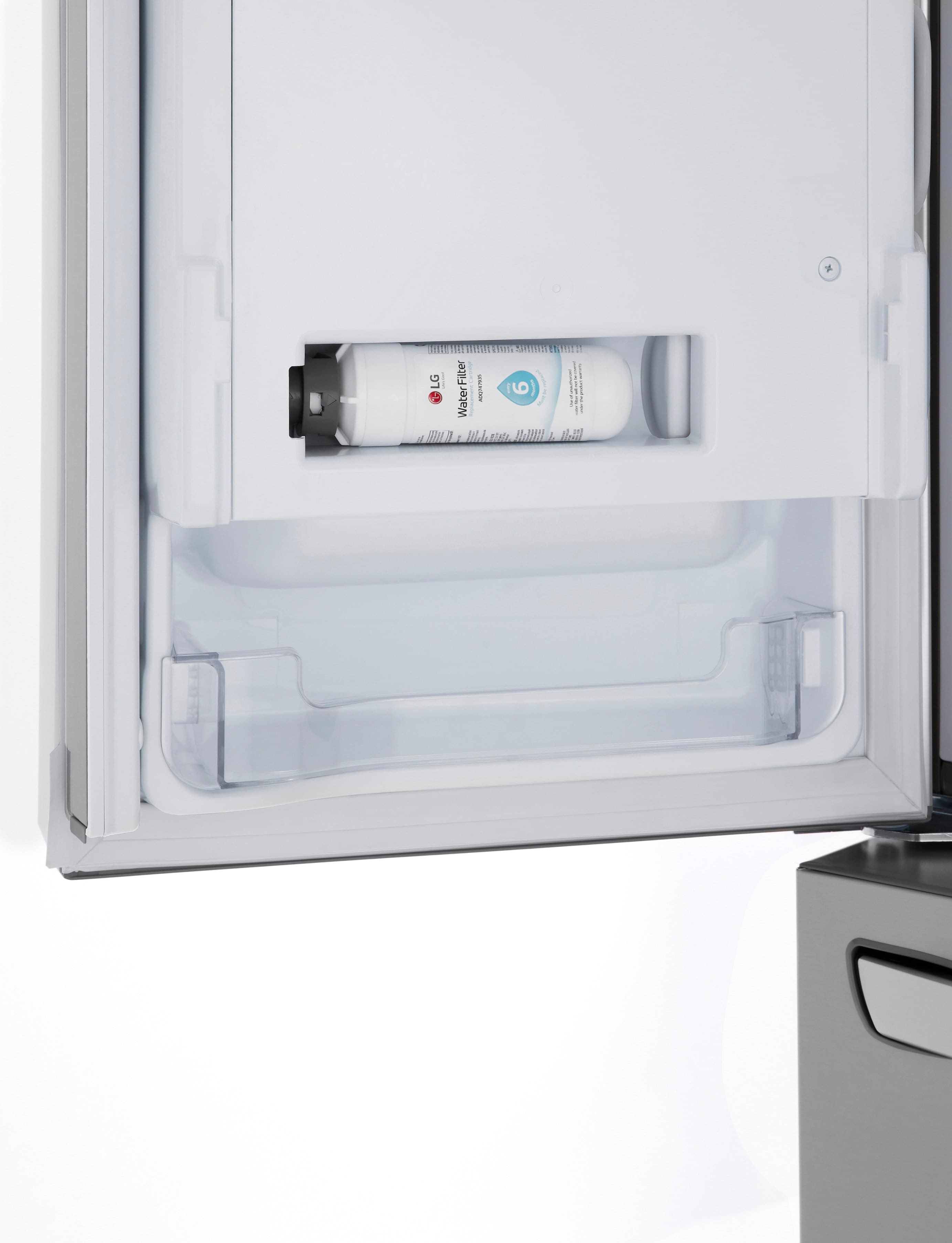 Alt View 27. LG - Counter-Depth MAX 25.5 Cu. Ft. French Door Smart Refrigerator with Dual Ice - PrintProof Stainless Steel.