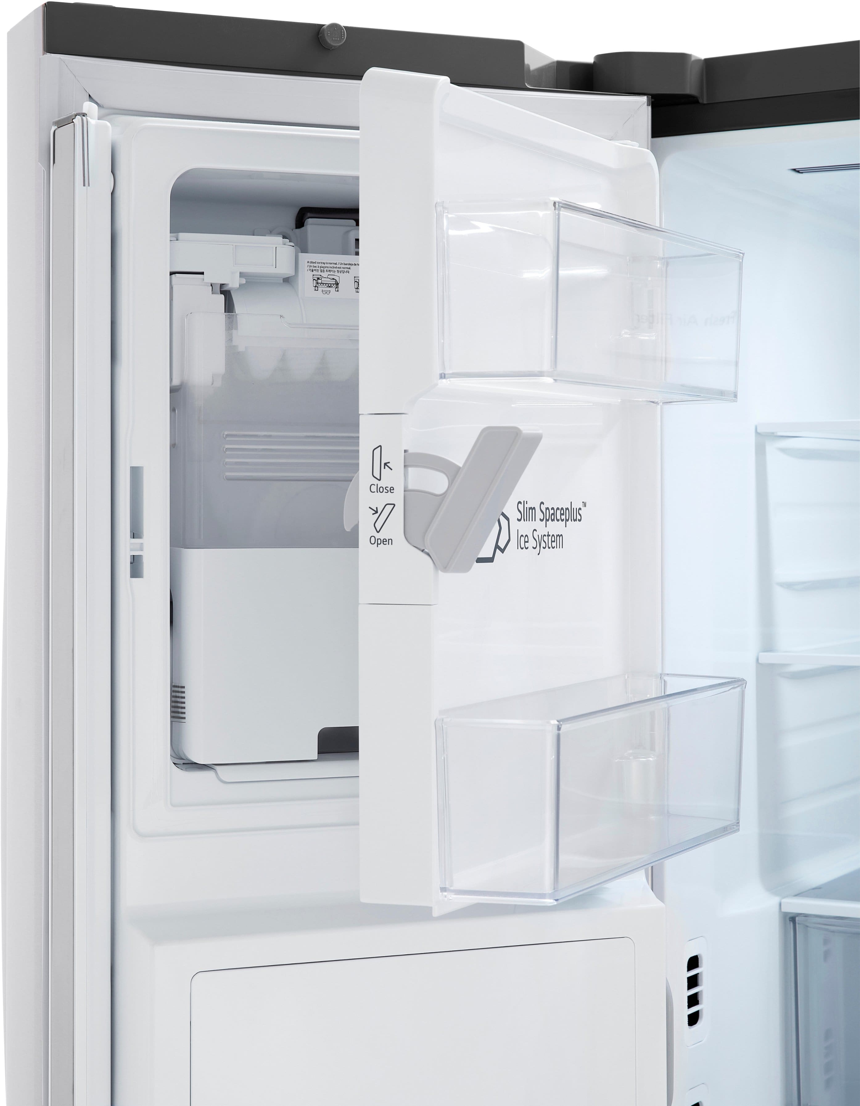 Alt View 29. LG - Counter-Depth MAX 25.5 Cu. Ft. French Door Smart Refrigerator with Dual Ice - PrintProof Stainless Steel.