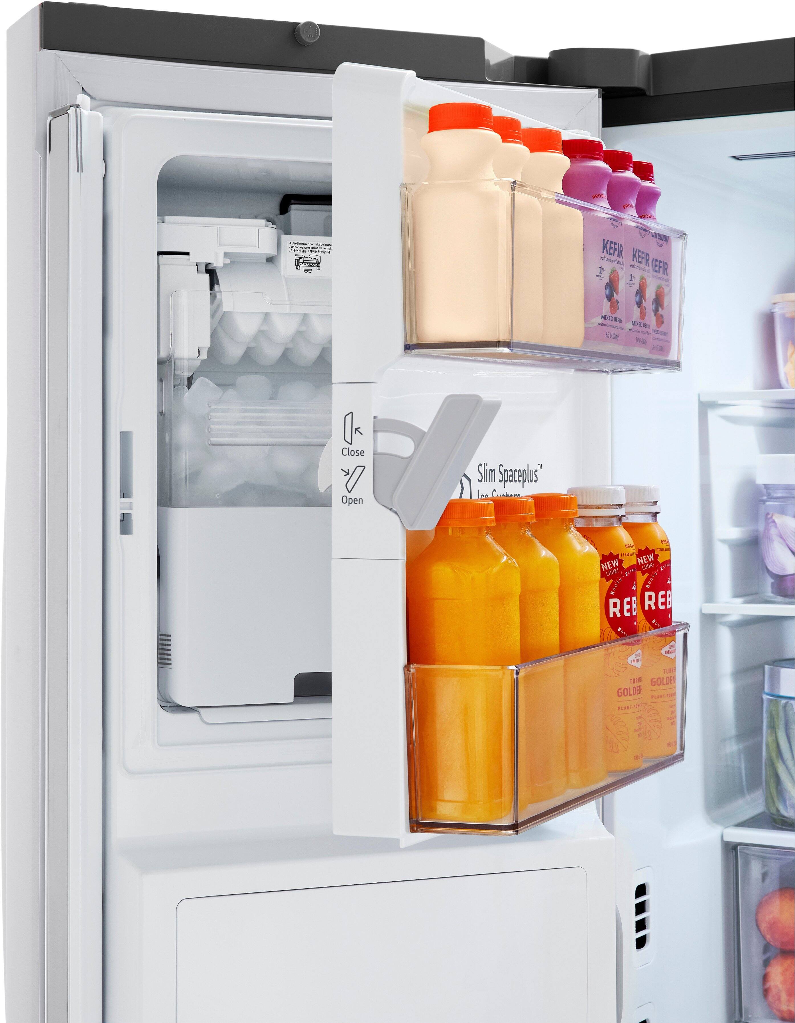 Alt View 30. LG - Counter-Depth MAX 25.5 Cu. Ft. French Door Smart Refrigerator with Dual Ice - PrintProof Stainless Steel.