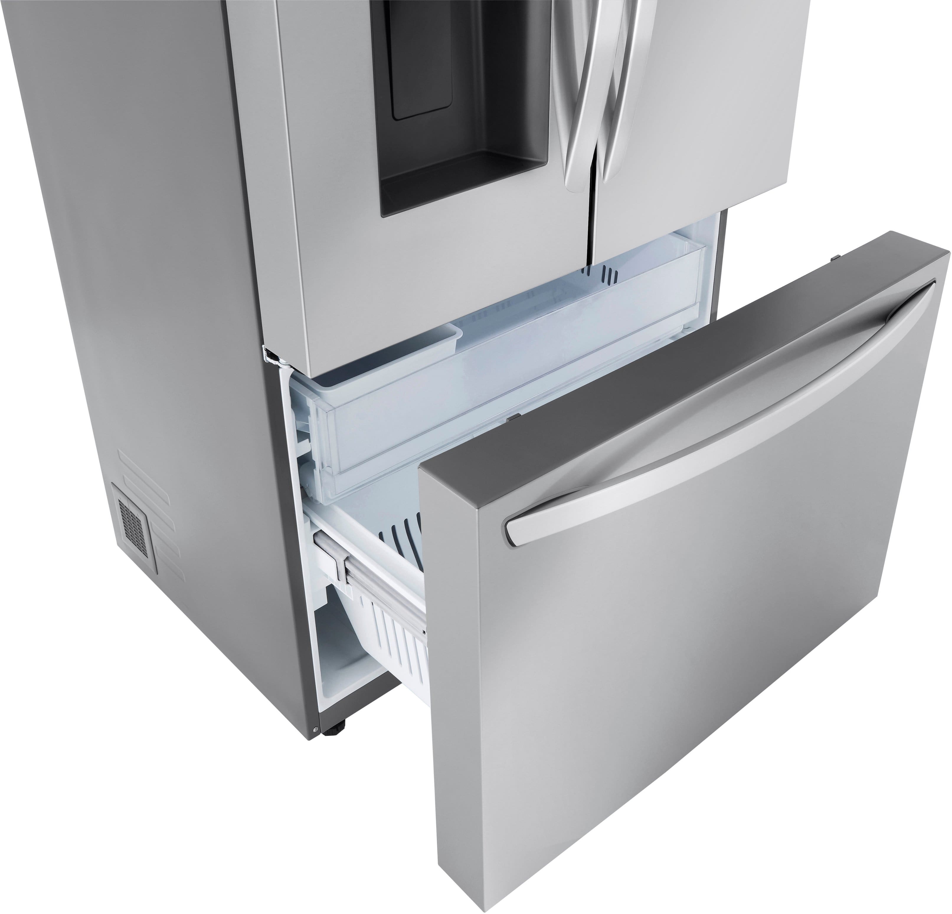 Alt View 33. LG - Counter-Depth MAX 25.5 Cu. Ft. French Door Smart Refrigerator with Dual Ice - PrintProof Stainless Steel.