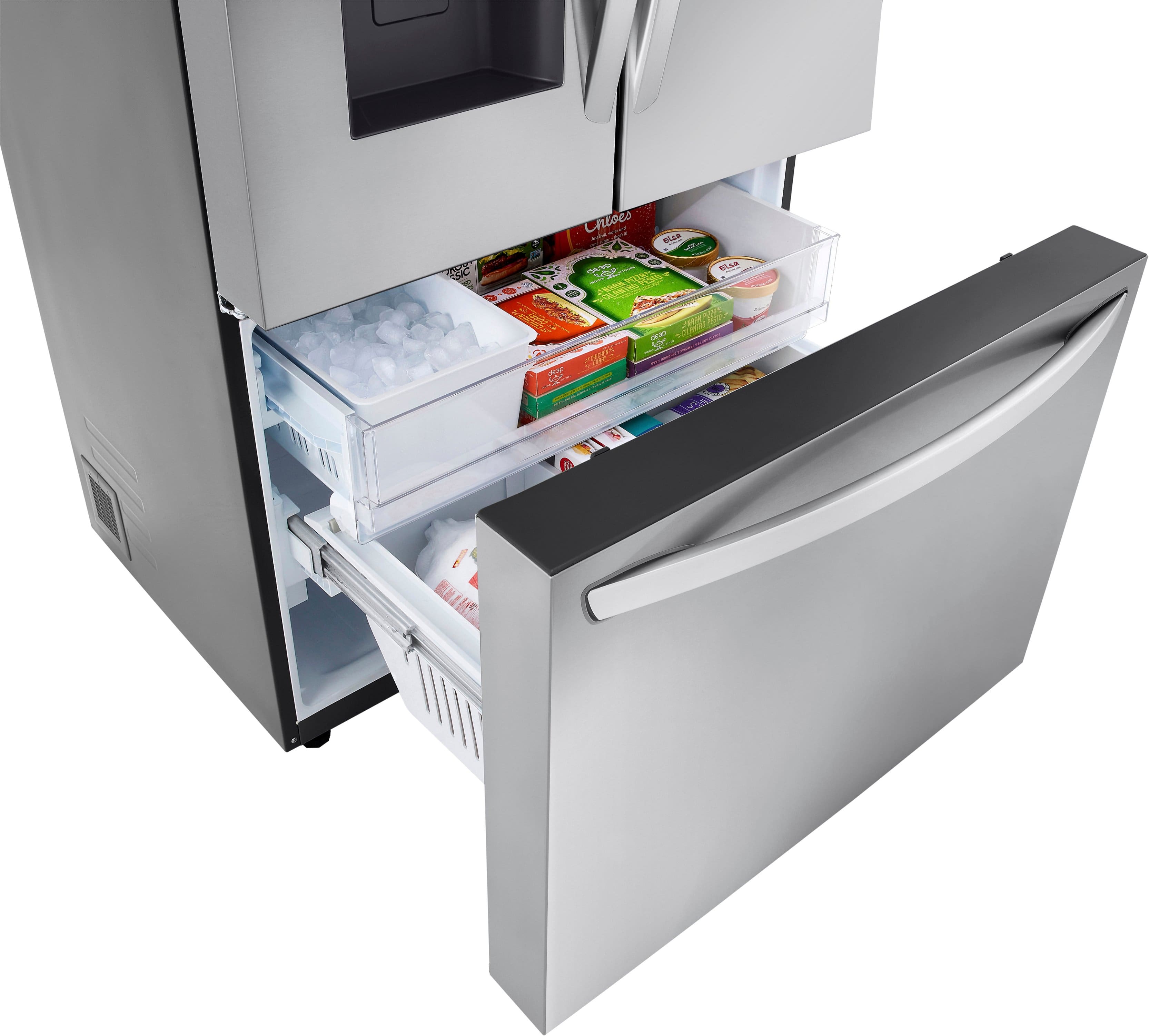 Alt View 34. LG - Counter-Depth MAX 25.5 Cu. Ft. French Door Smart Refrigerator with Dual Ice - PrintProof Stainless Steel.