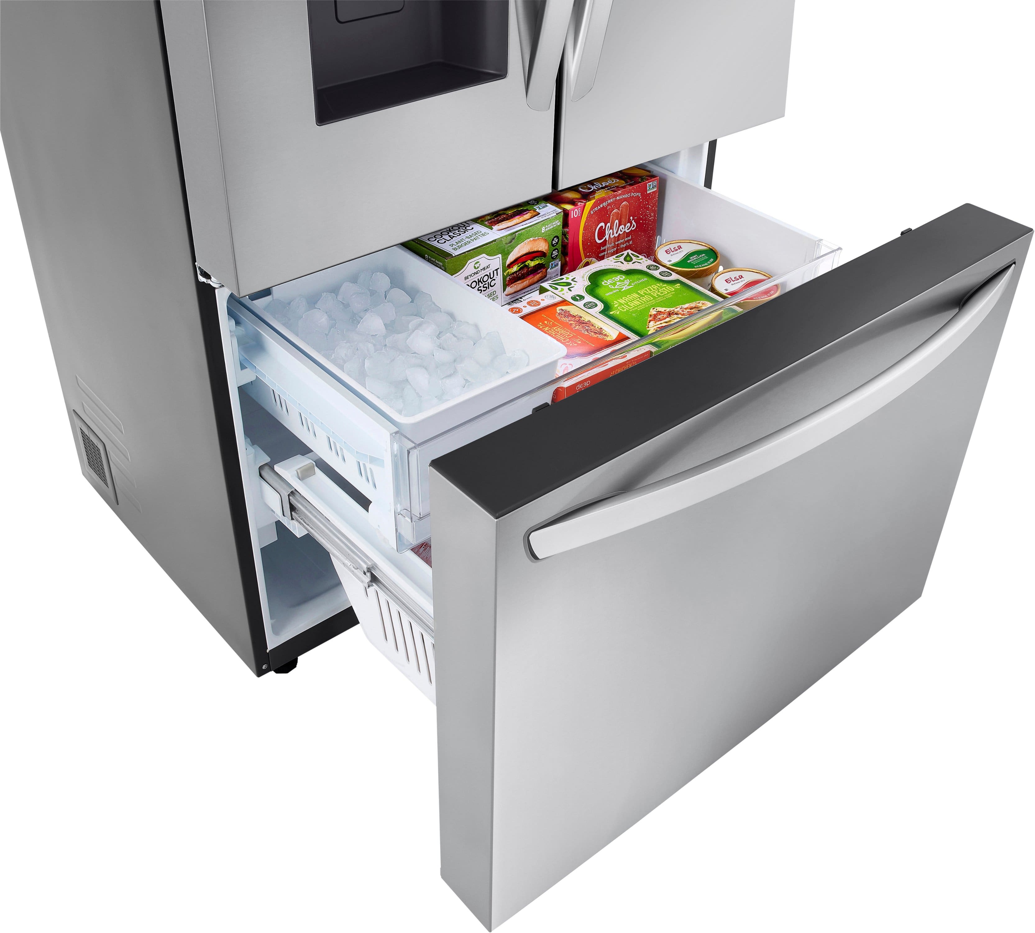Alt View 35. LG - Counter-Depth MAX 25.5 Cu. Ft. French Door Smart Refrigerator with Dual Ice - PrintProof Stainless Steel.