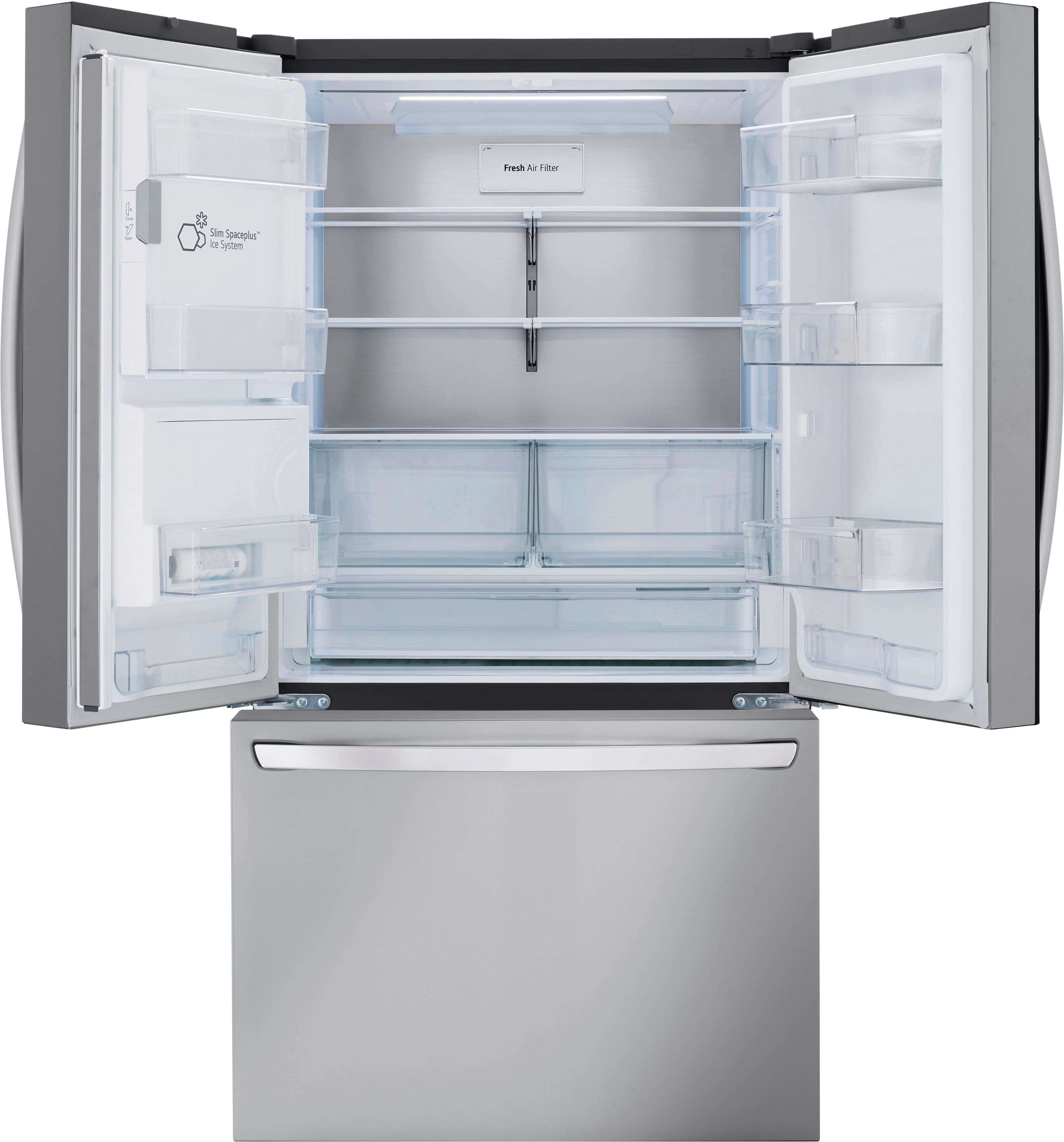 Alt View 14. LG - Counter-Depth MAX 25.5 Cu. Ft. French Door Smart Refrigerator with Dual Ice - PrintProof Stainless Steel.