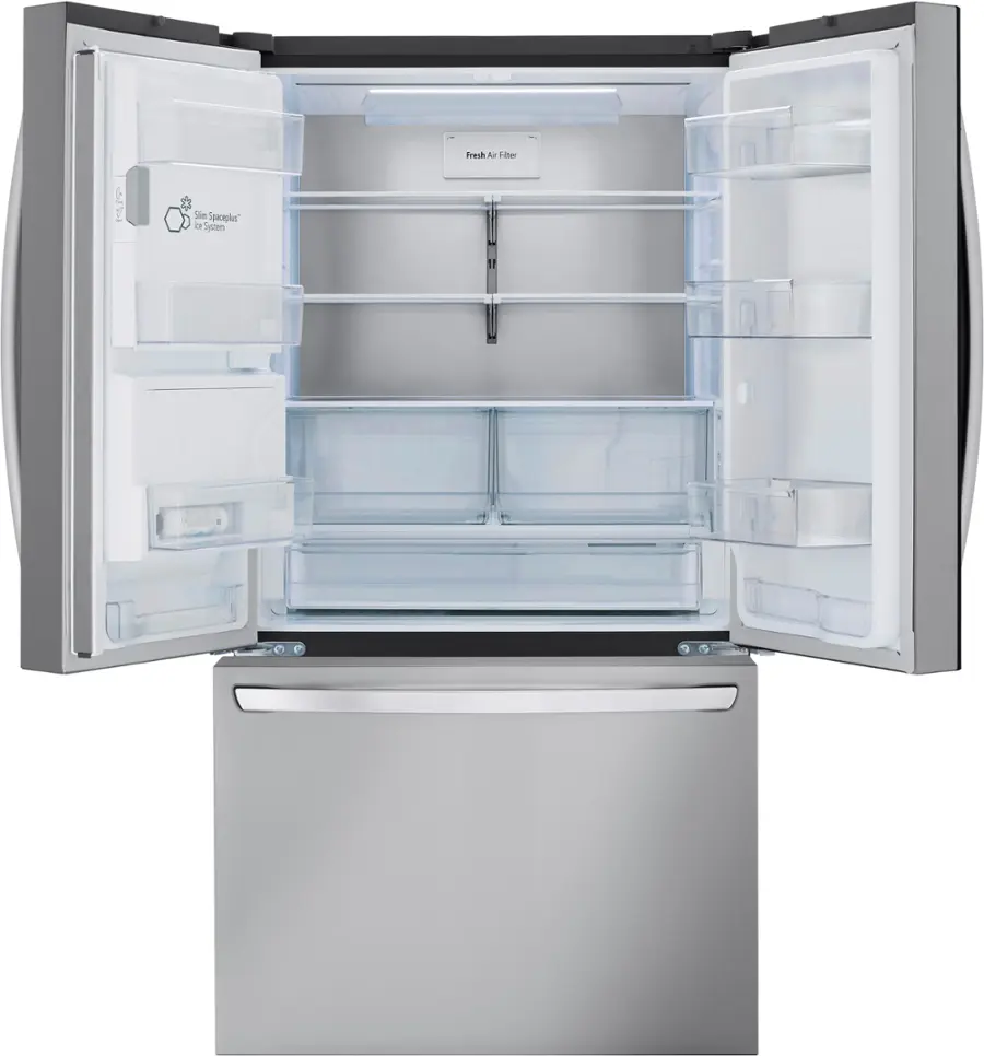 Alt View 14. LG - Counter-Depth MAX 25.5 Cu. Ft. French Door Smart Refrigerator with Dual Ice - PrintProof Stainless Steel.