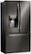 Angle. LG - 27.7 Cu. Ft. French Door Smart Refrigerator with External Ice and Water - Black Stainless Steel.