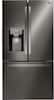 Front. LG - 27.7 Cu. Ft. French Door Smart Refrigerator with External Ice and Water - PrintProof Black Stainless Steel.