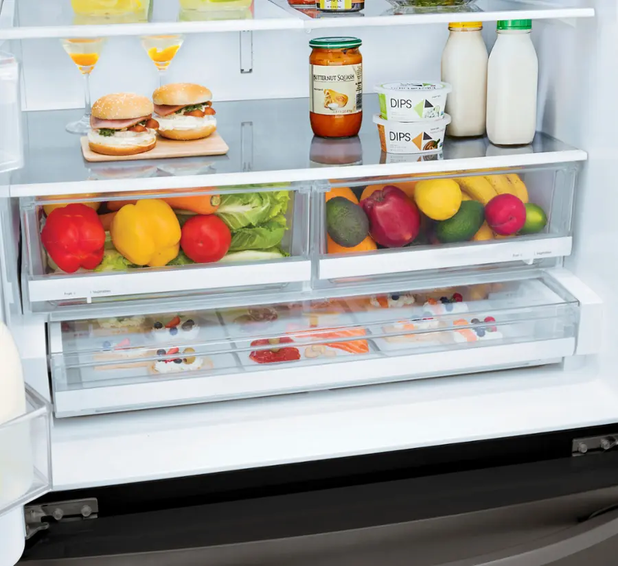 Alt View 21. LG - 27.7 Cu. Ft. French Door Smart Refrigerator with External Ice and Water - PrintProof Black Stainless Steel.