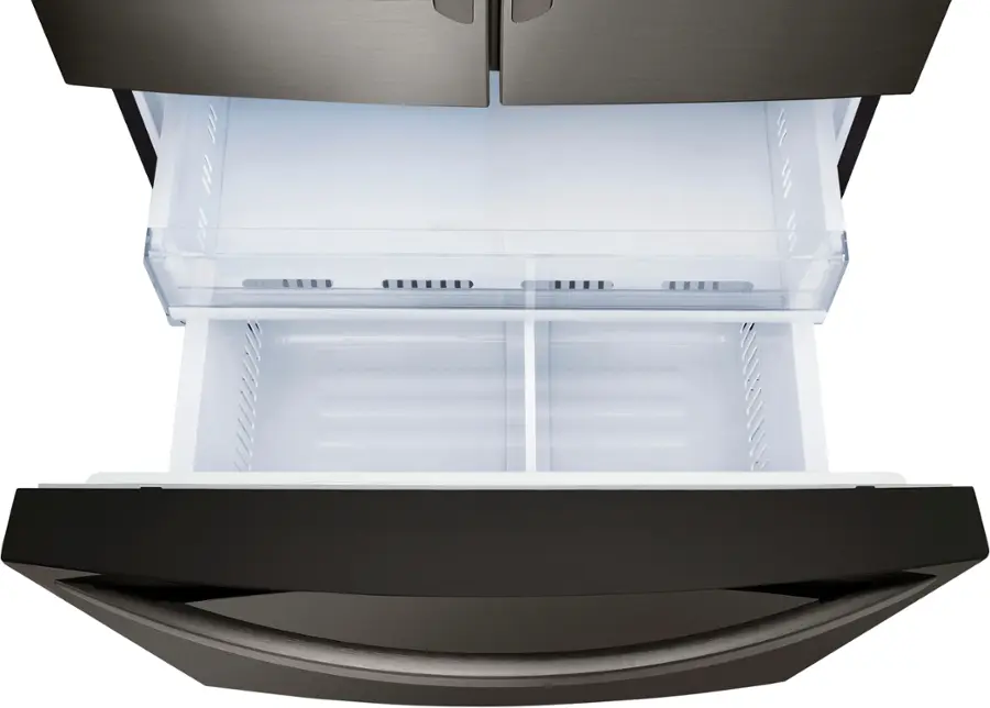 Alt View 23. LG - 27.7 Cu. Ft. French Door Smart Refrigerator with External Ice and Water - PrintProof Black Stainless Steel.