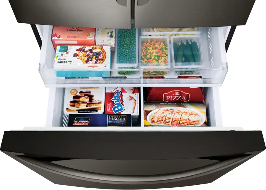 Alt View 24. LG - 27.7 Cu. Ft. French Door Smart Refrigerator with External Ice and Water - PrintProof Black Stainless Steel.