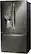 Left. LG - 27.7 Cu. Ft. French Door Smart Refrigerator with External Ice and Water - PrintProof Black Stainless Steel.