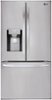 LG - 27.7 Cu. Ft. French Door Smart Refrigerator with External Ice and Water - Stainless steel