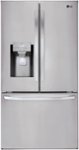 Front Zoom. LG - 27.7 Cu. Ft. French Door Smart Refrigerator with External Ice and Water - Stainless Steel.