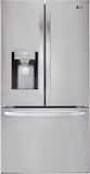 LG - 36-in Wide 27.7 Cu. Ft. French Door Smart Refrigerator with External Ice and Water - Stainless Steel